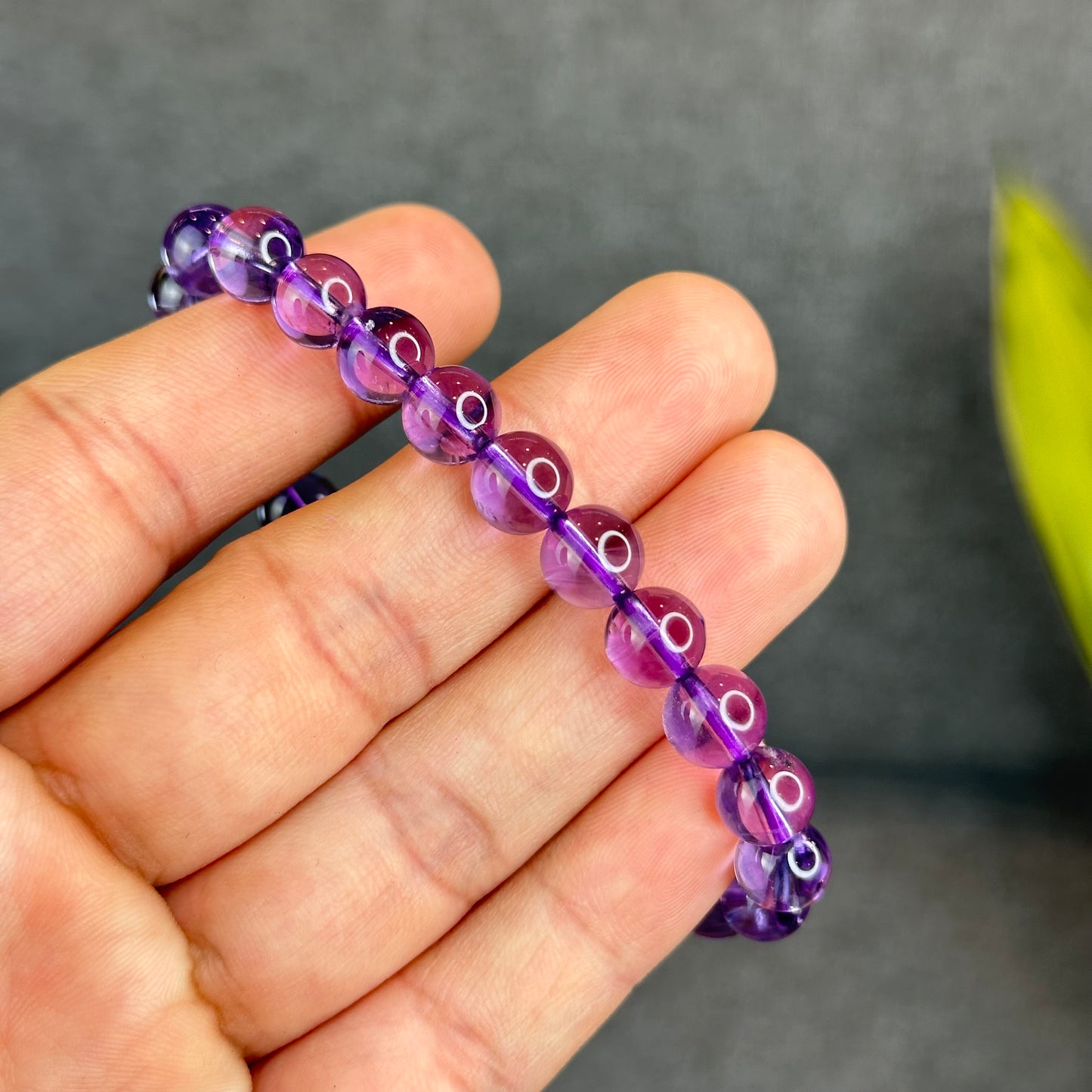 Natural Clear Amethyst Bracelet Size 8 mm