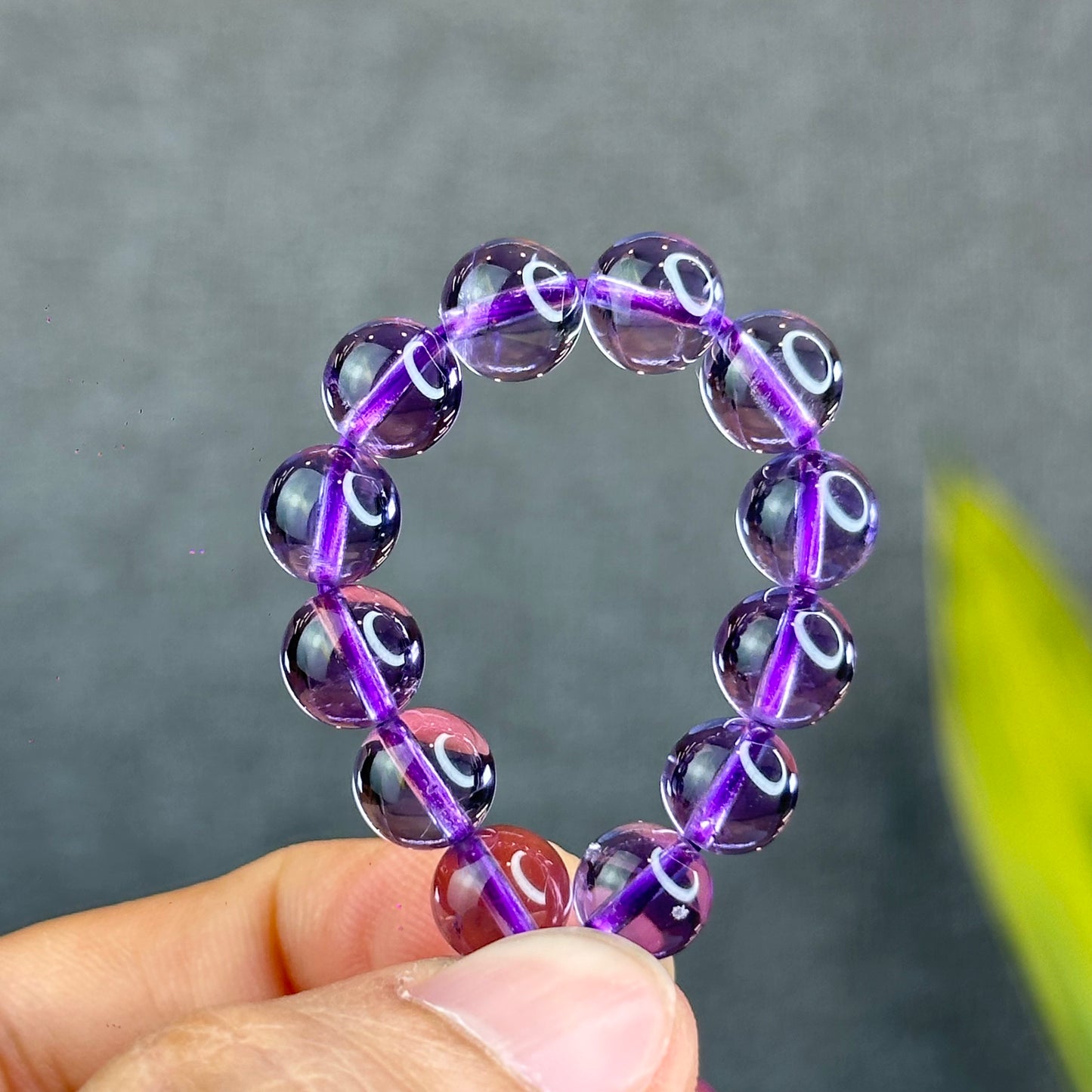 Natural Clear Amethyst Bracelet Size 8 mm