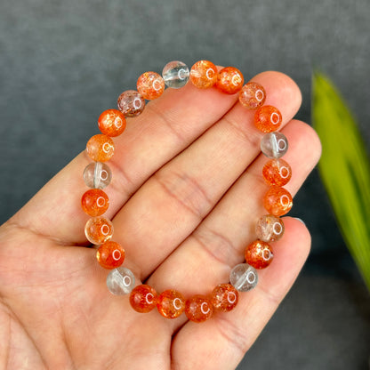 Natural Arusha Golden Sunstone Bracelet Size 7.5 mm - High Quality