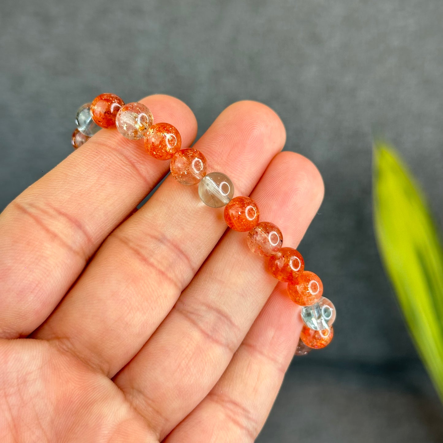 Natural Arusha Golden Sunstone Bracelet Size 7.5 mm - High Quality