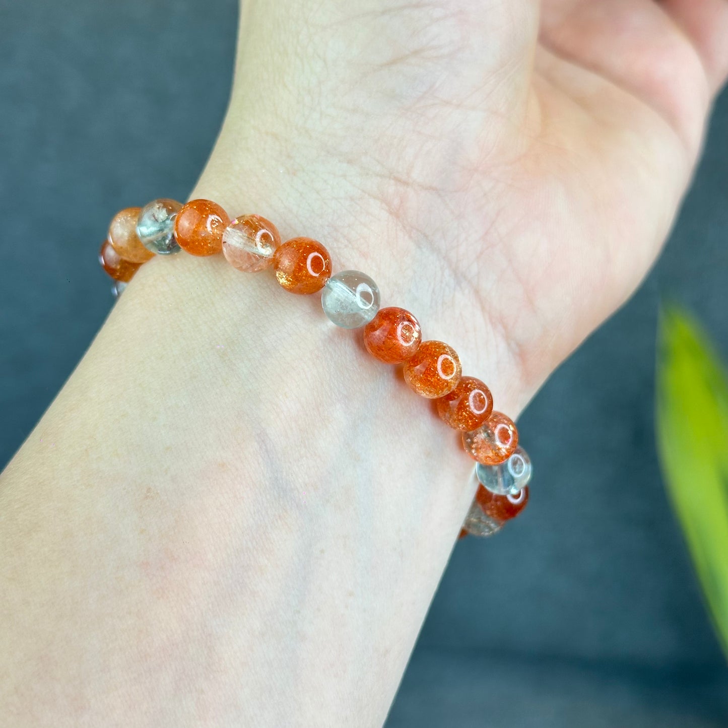 Natural Arusha Golden Sunstone Bracelet Size 7.5 mm - High Quality