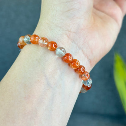 Natural Arusha Golden Sunstone Bracelet Size 7.5 mm - High Quality