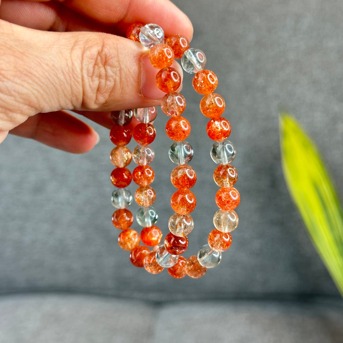 Natural Arusha Golden Sunstone Bracelet Size 7.5 mm - High Quality