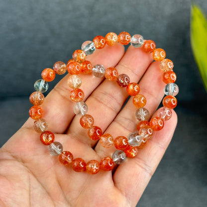 Natural Arusha Golden Sunstone Bracelet Size 7.5 mm - High Quality