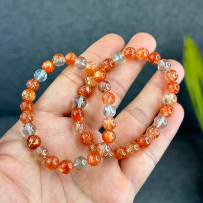 Natural Arusha Golden Sunstone Bracelet Size 7.5 mm - High Quality