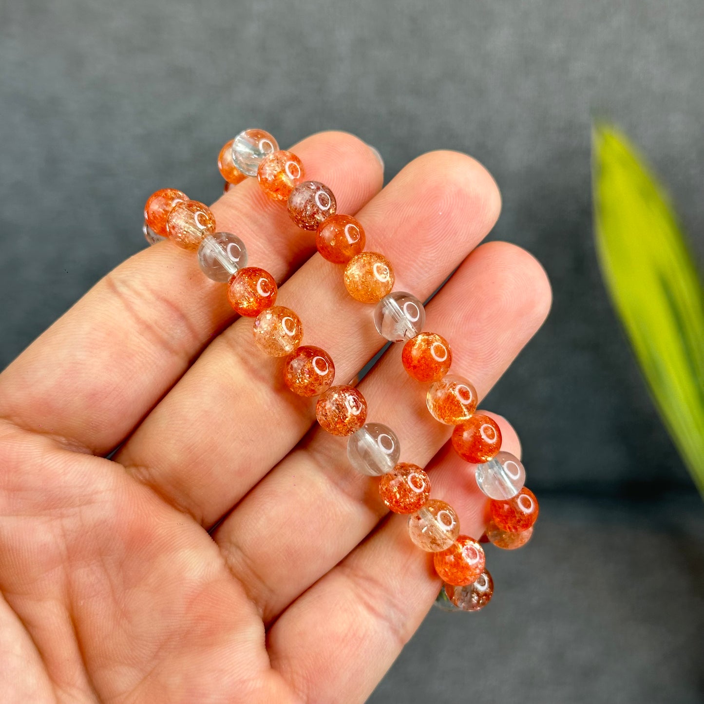 Natural Arusha Golden Sunstone Bracelet Size 7.5 mm - High Quality
