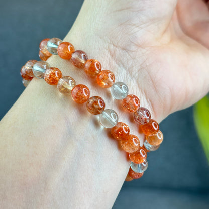 Natural Arusha Golden Sunstone Bracelet Size 7.5 mm - High Quality
