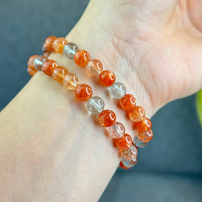 Natural Arusha Golden Sunstone Bracelet Size 7.5 mm - High Quality