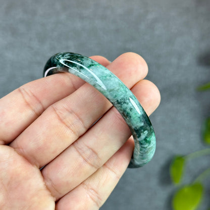 Natural Jadeite Jade Son Thuy Chopstick style Bangle Size 52 mm