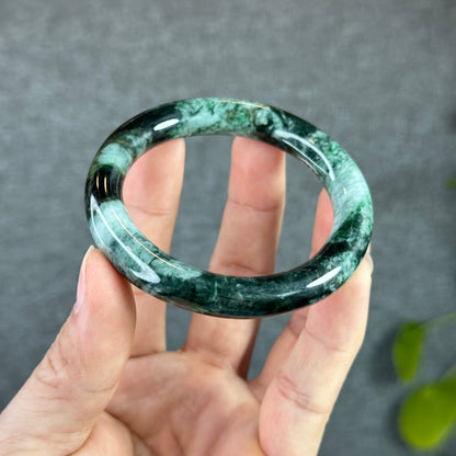 Natural Jadeite Jade Son Thuy Chopstick style Bangle Size 52 mm