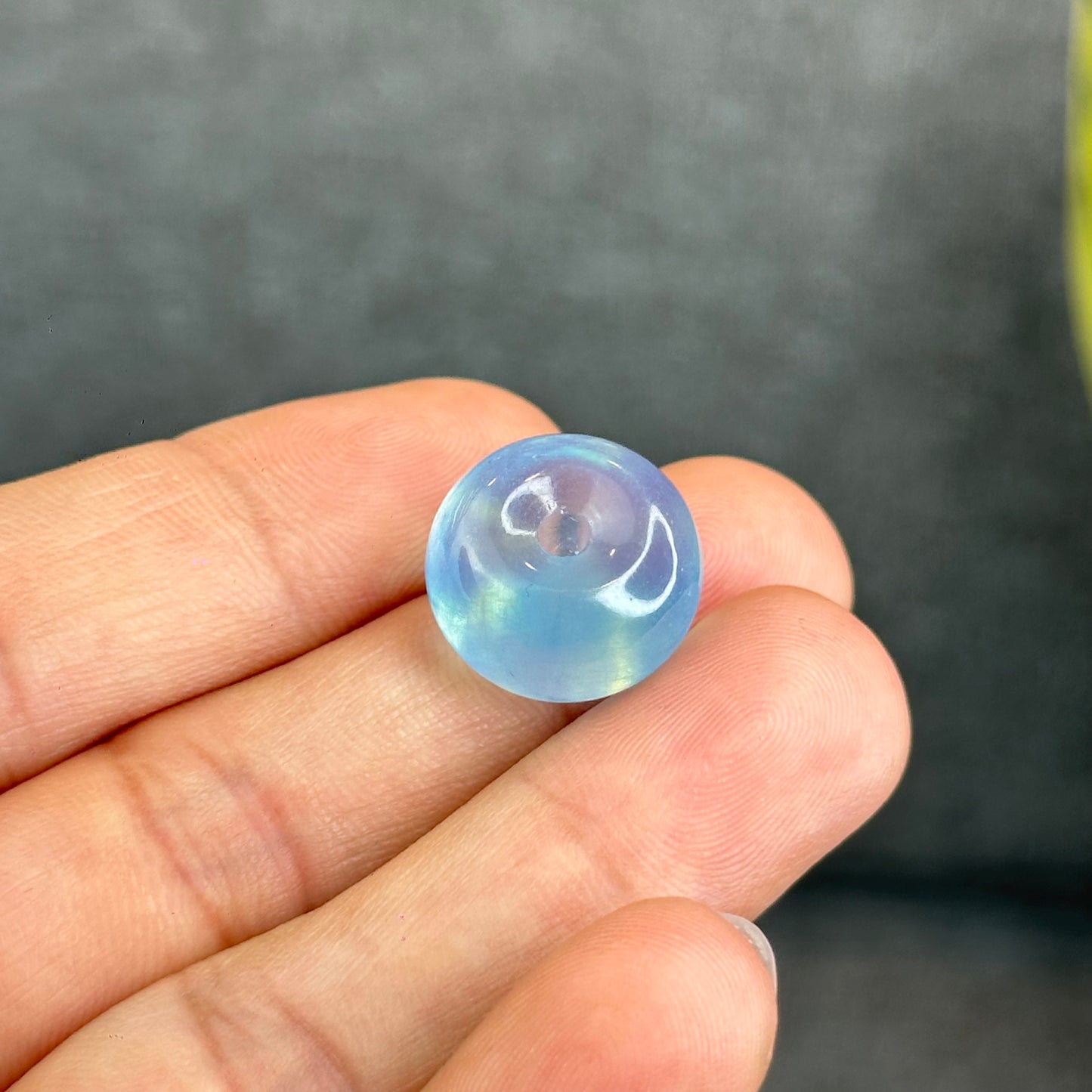 Natural Aquamarine Donut Charm