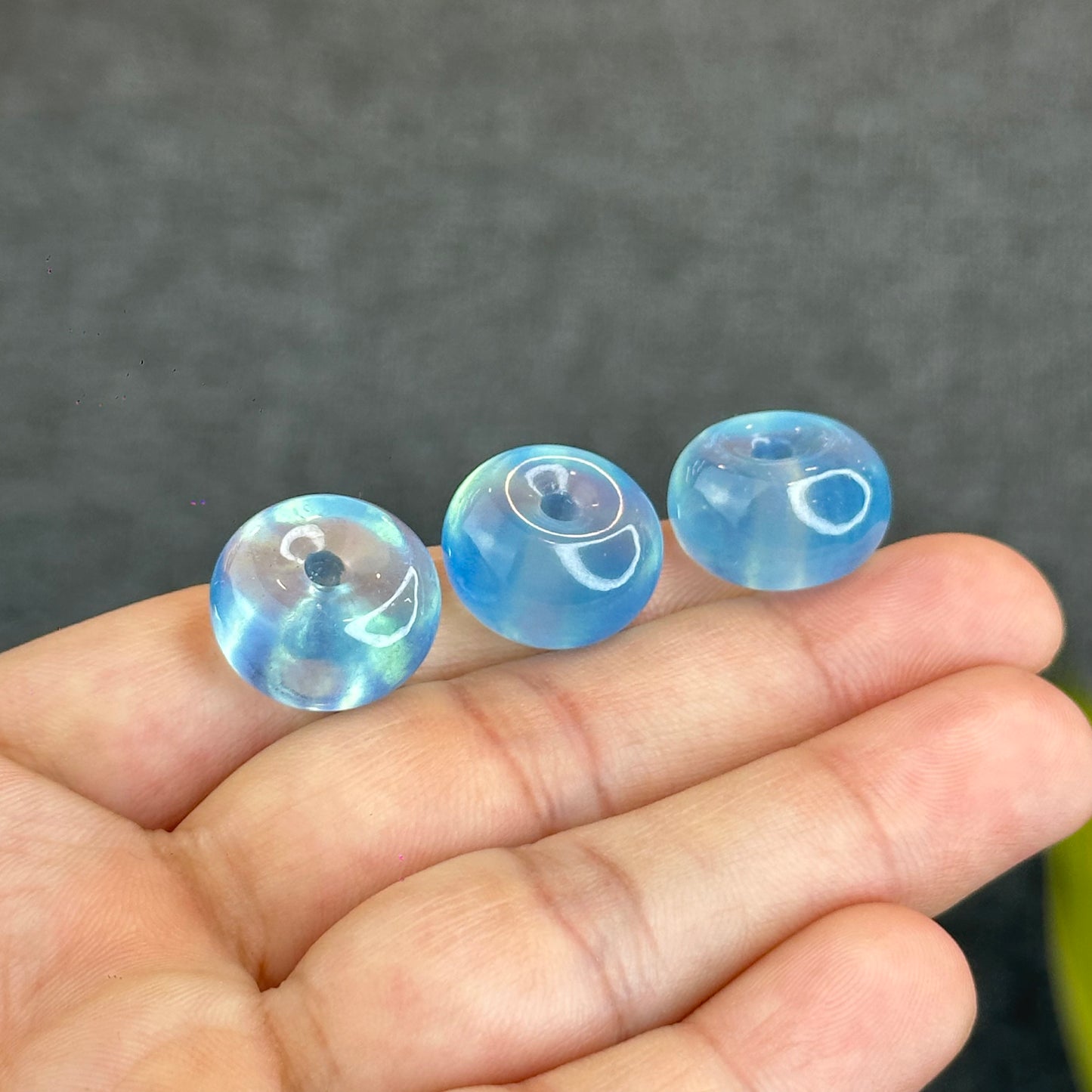 Natural Aquamarine Donut Charm