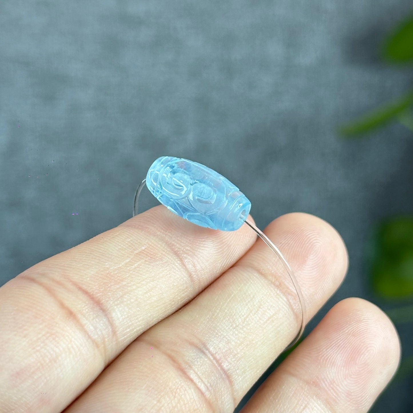 Lu Thong Natural Aquamarine Charm