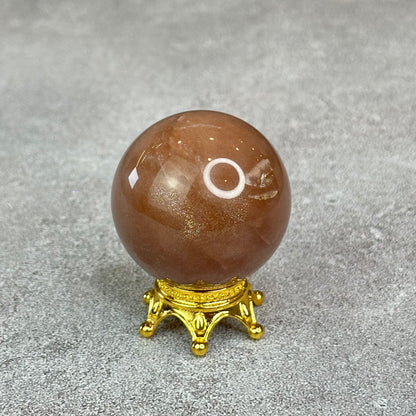 Natural Peach Sunstone Sphere