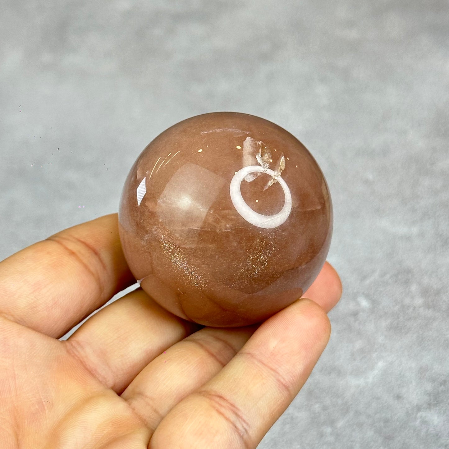 Natural Peach Sunstone Sphere