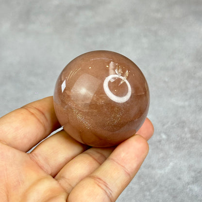 Natural Peach Sunstone Sphere