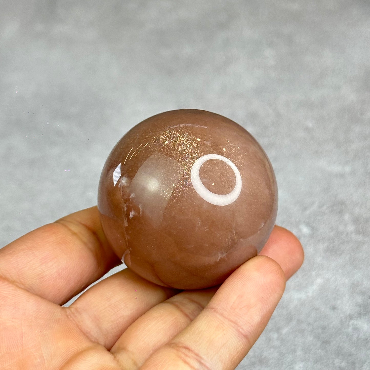 Natural Peach Sunstone Sphere