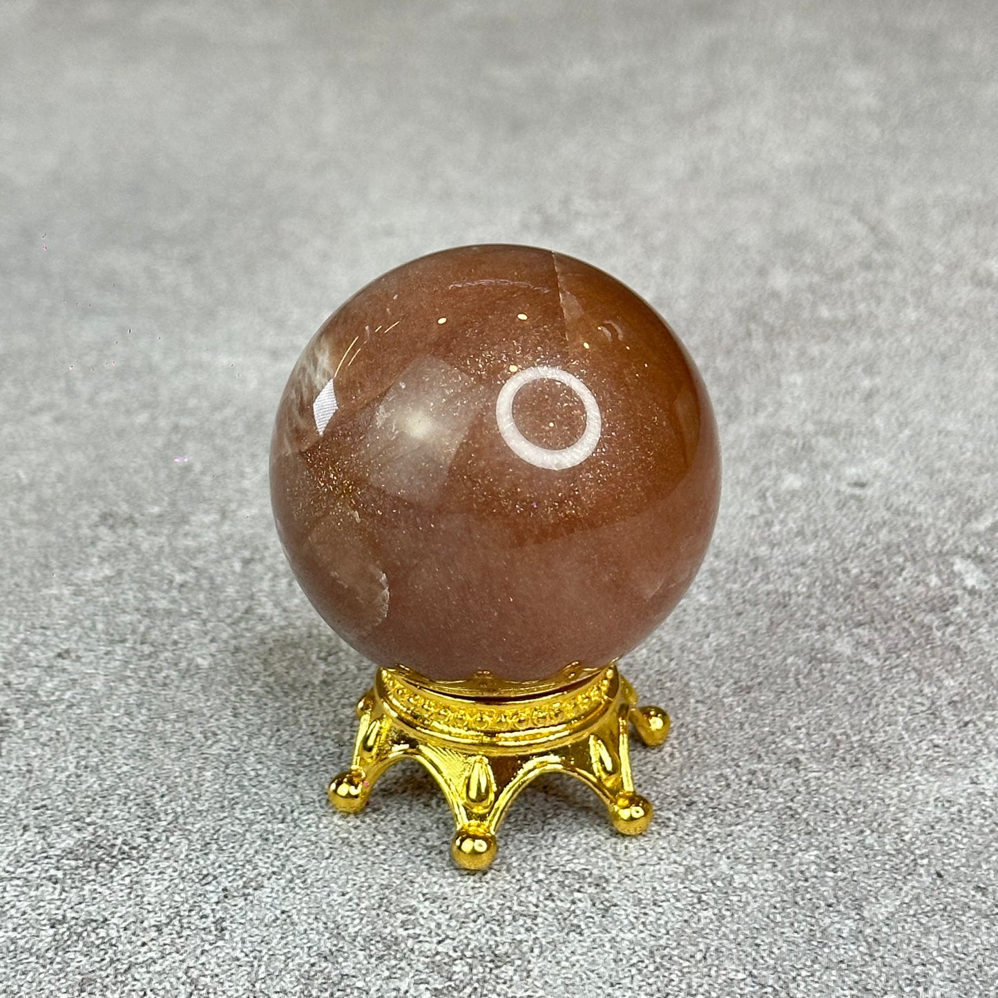 Natural Peach Sunstone Sphere