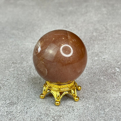 Natural Peach Sunstone Sphere