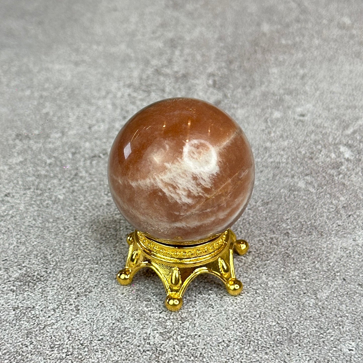 Natural Peach Sunstone Sphere