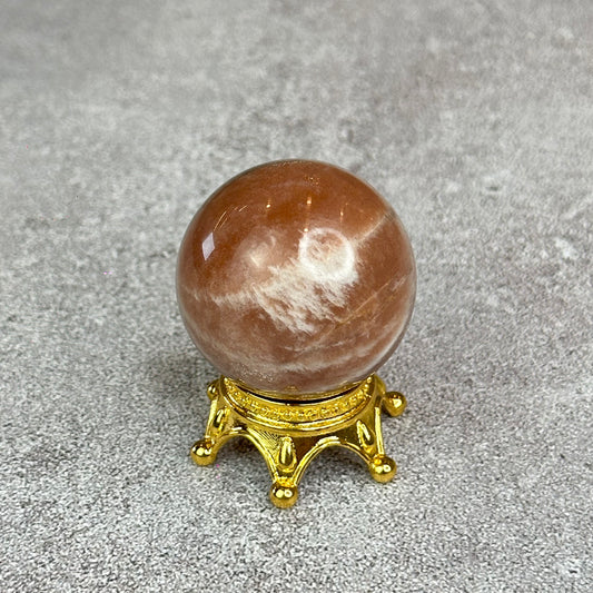 Natural Peach Sunstone Sphere