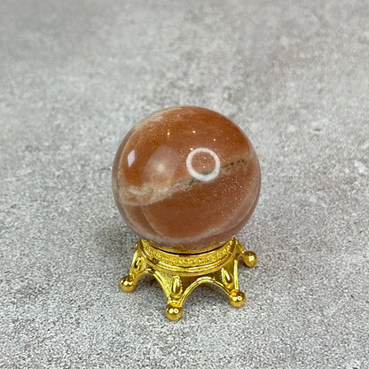 Natural Peach Sunstone Sphere