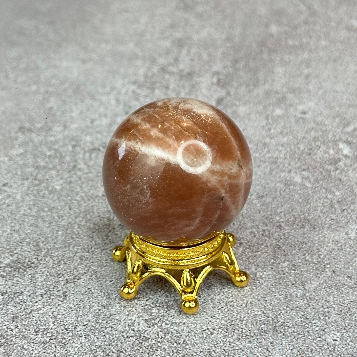 Natural Peach Sunstone Sphere