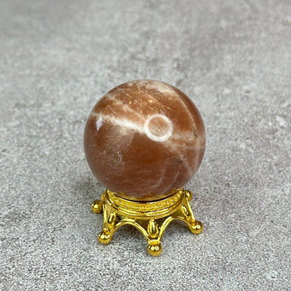 Natural Peach Sunstone Sphere