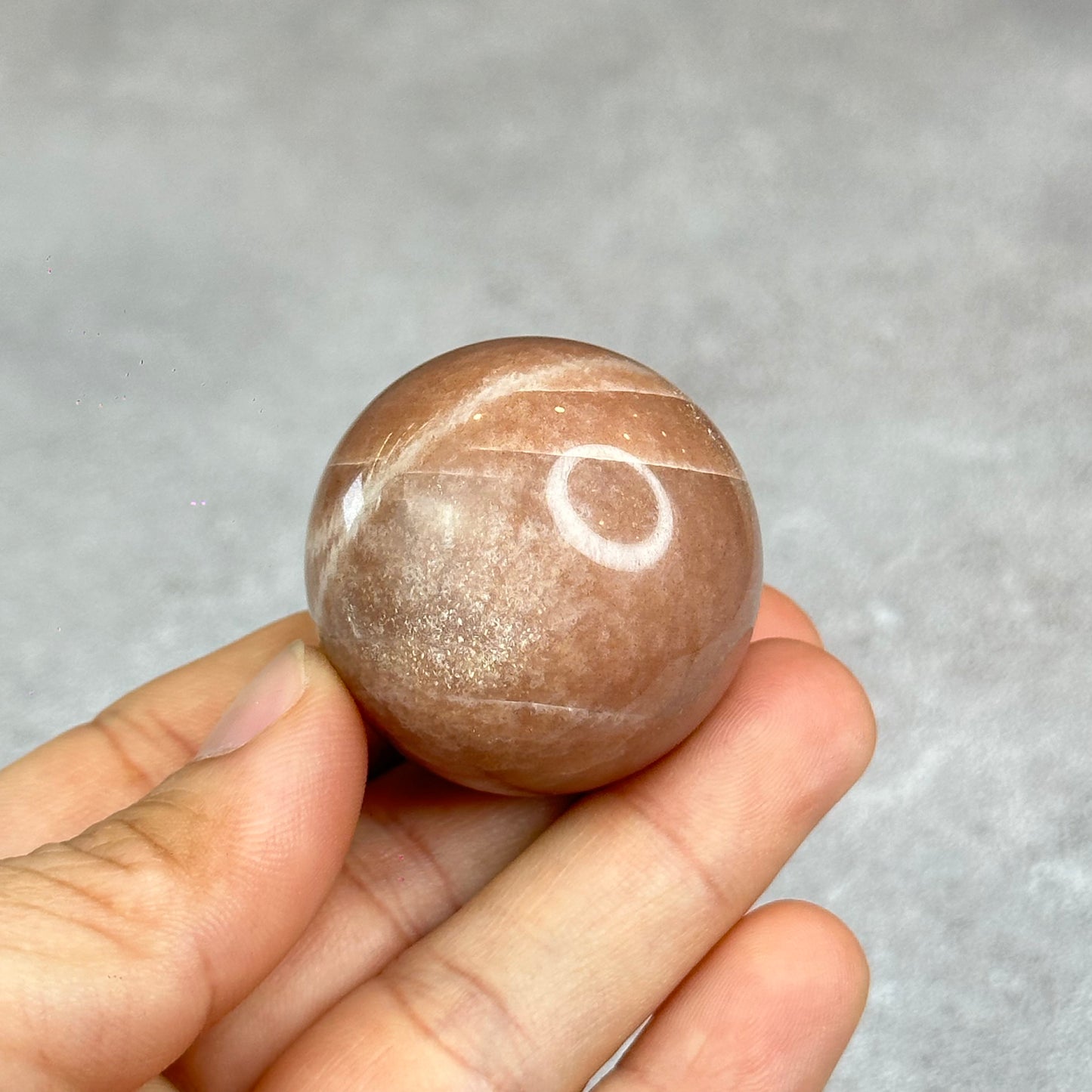 Natural Peach Sunstone Sphere