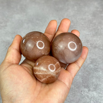 Natural Peach Sunstone Sphere