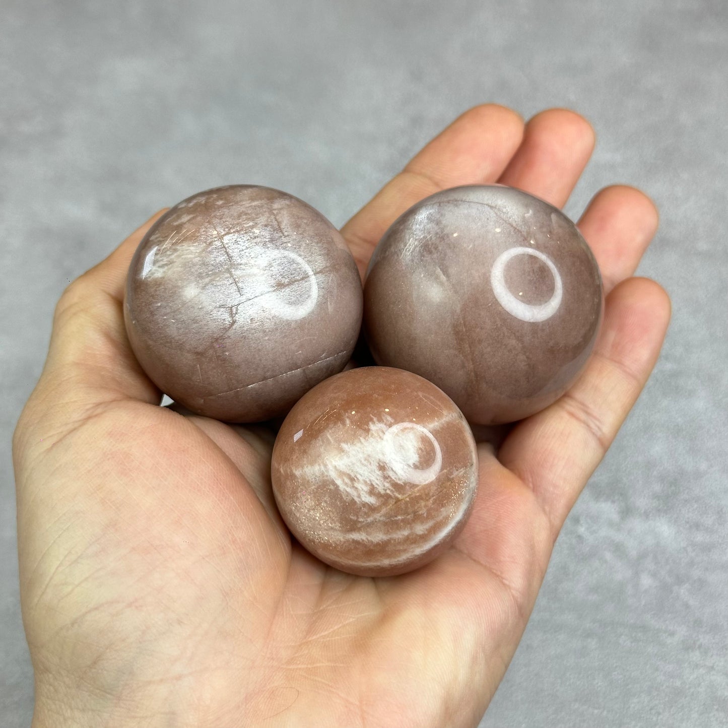 Natural Peach Sunstone Sphere