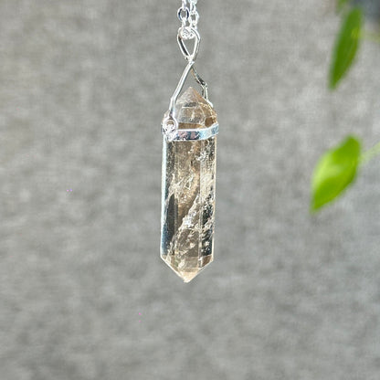 Natural Double-ended Smokey Quartz Pendant