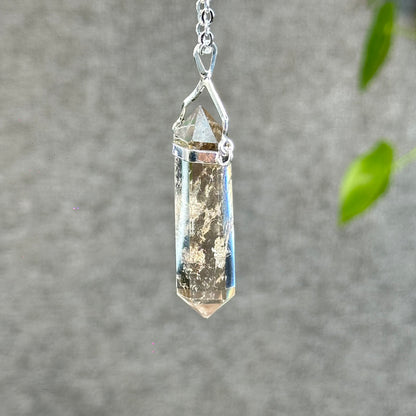 Natural Double-ended Smokey Quartz Pendant