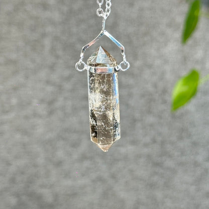 Natural Double-ended Smokey Quartz Pendant