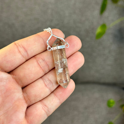 Natural Double-ended Smokey Quartz Pendant