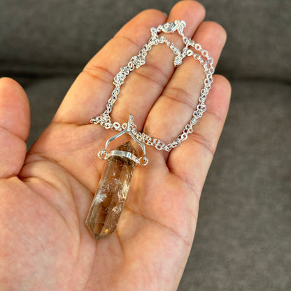 Natural Double-ended Smokey Quartz Pendant