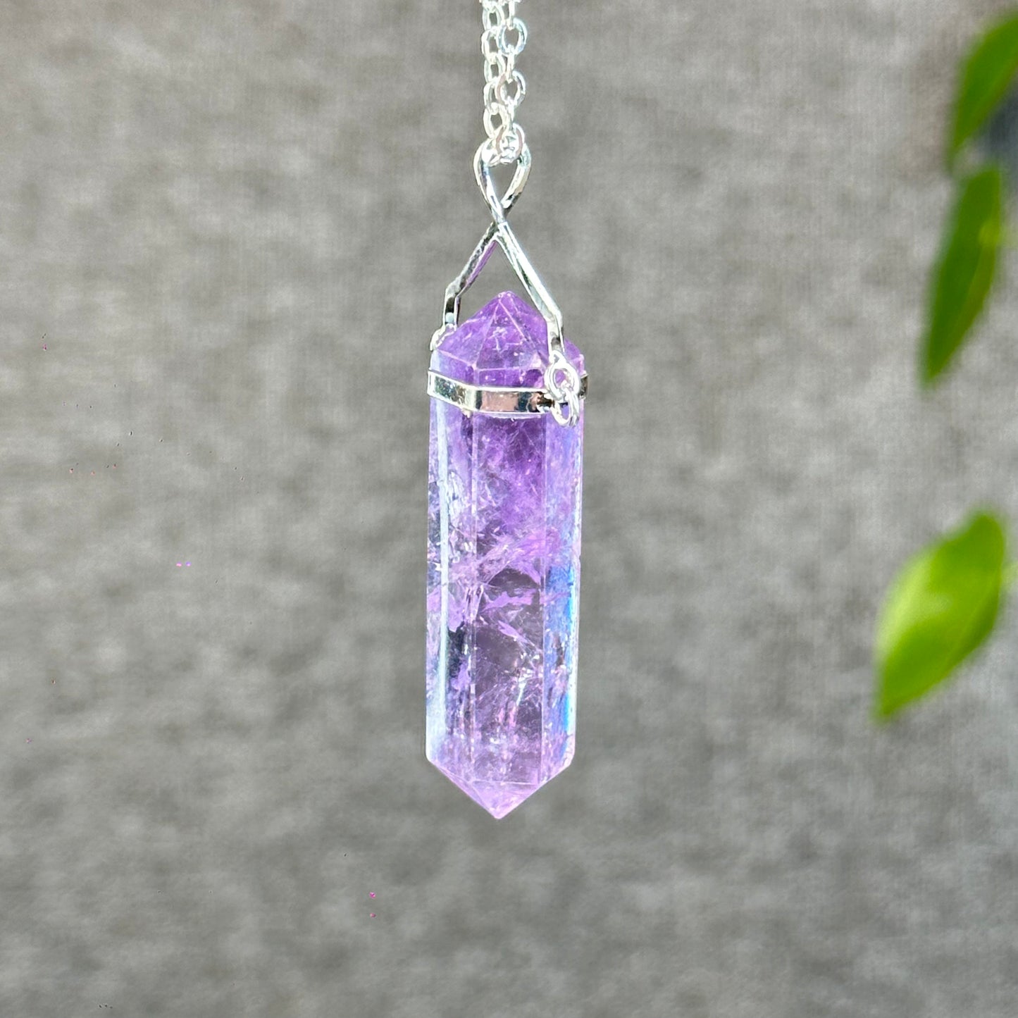 Natural Double-ended Amethyst Pendant