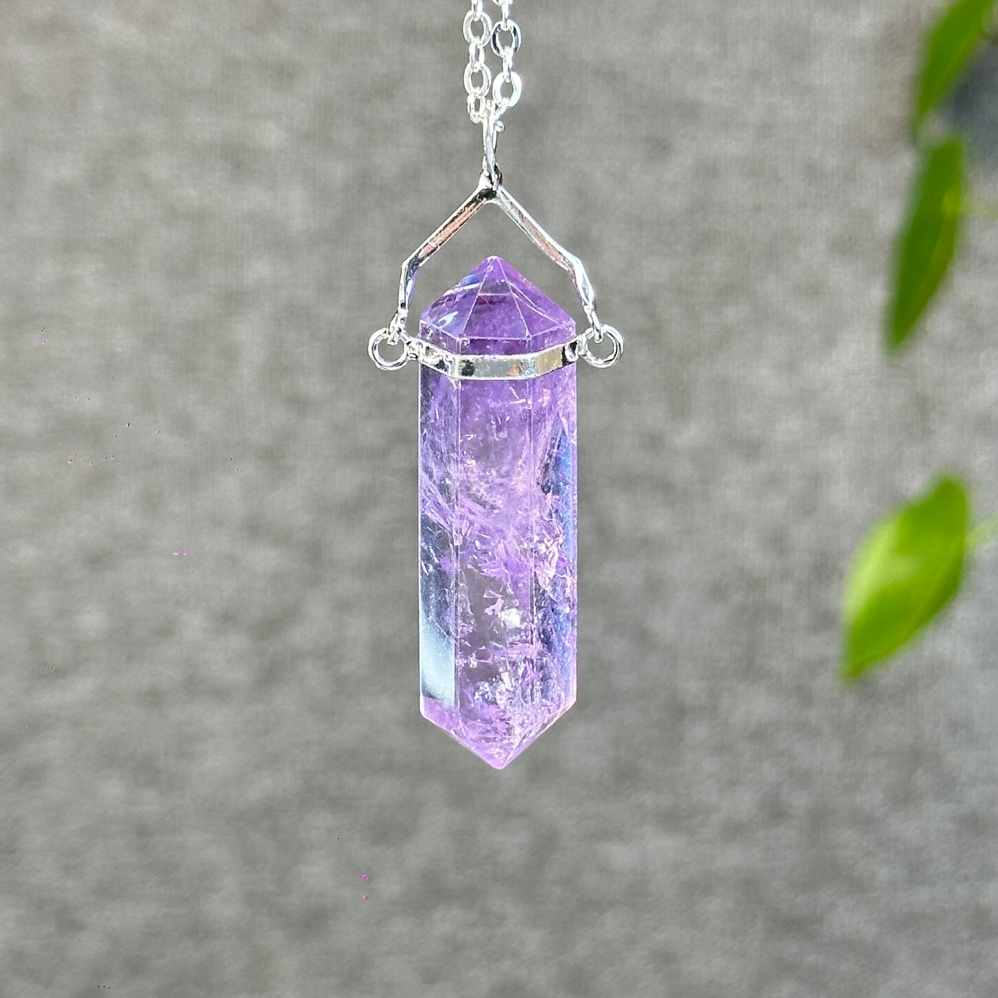 Natural Double-ended Amethyst Pendant