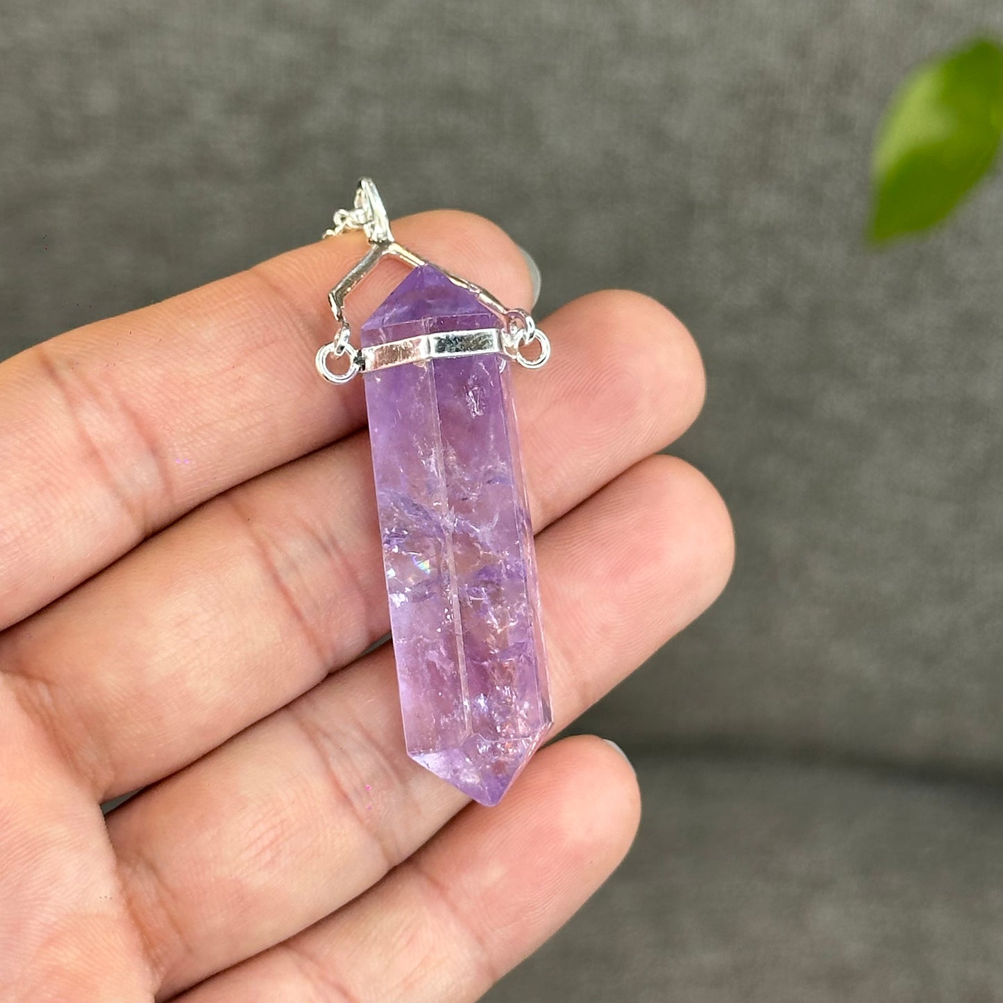 Natural Double-ended Amethyst Pendant