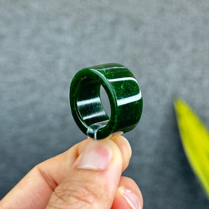 Natural Nephrite Jade High Quality Ring Size 1.9