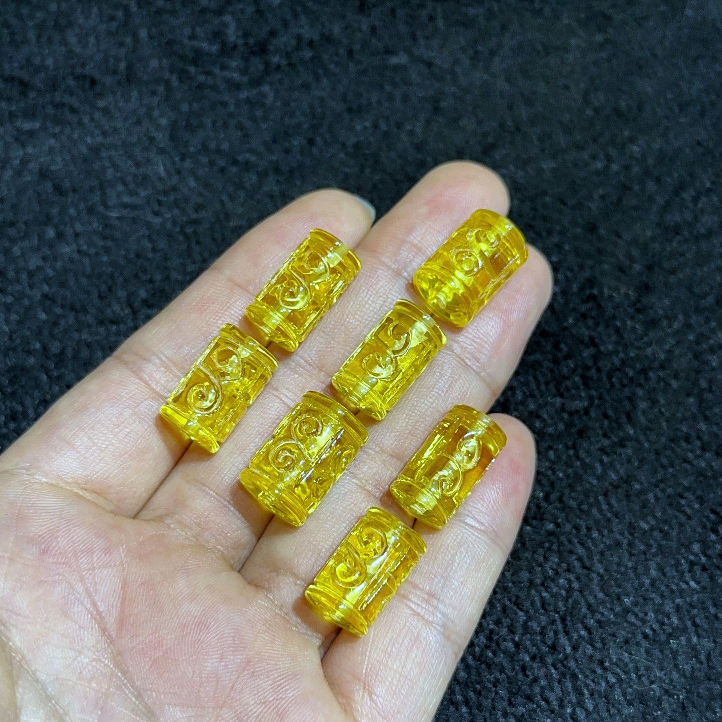 Natural Amber Lu Thong Bead Small