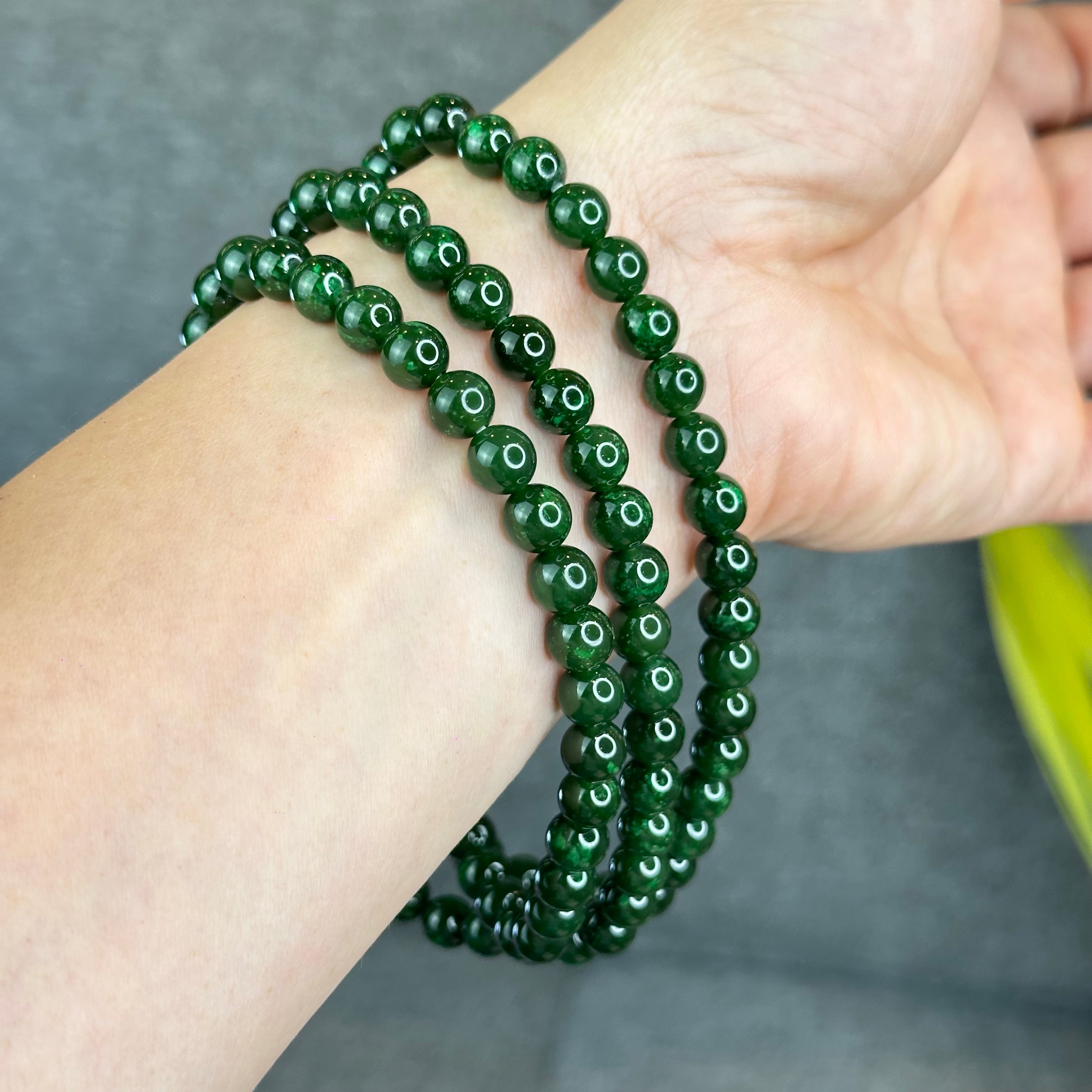 Stone Necklaces (Triple Wrap Bracelet) – Mountain Jade