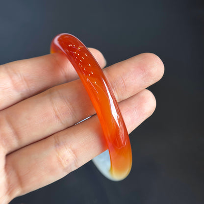 Dual Colour Agate Banlge Chopstick Style Size 55 mm