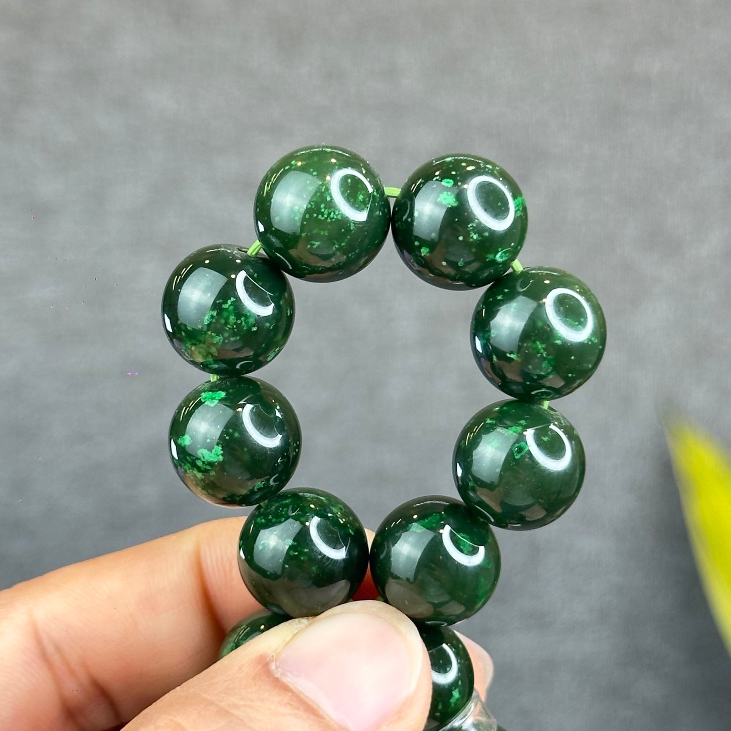 Natural Nephrite Jade High Quality Bracelet Size 14 mm VIP