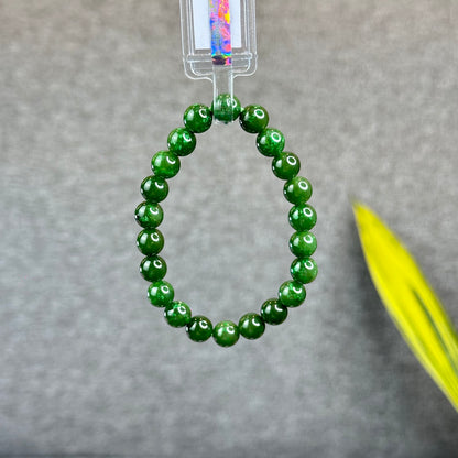 Natural Nephrite Jade Bracelet Size 8 mm - High Quality