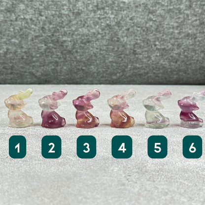 Natural Fluorite Deer Figurine