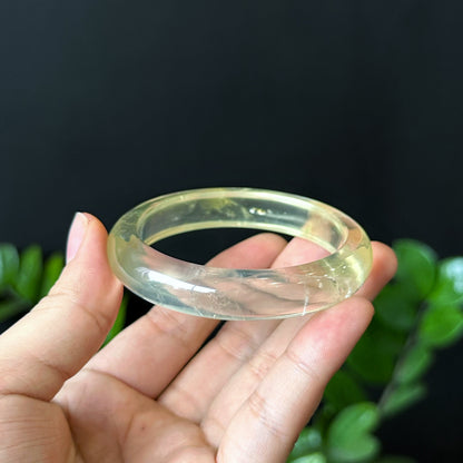 Citrine Bangle Leaf Style Size 53 mm