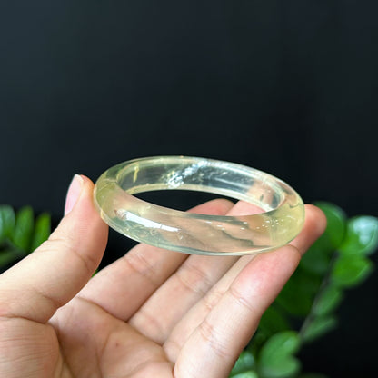 Citrine Bangle Leaf Style Size 53 mm
