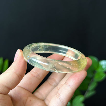 Citrine Bangle Leaf Style Size 53 mm