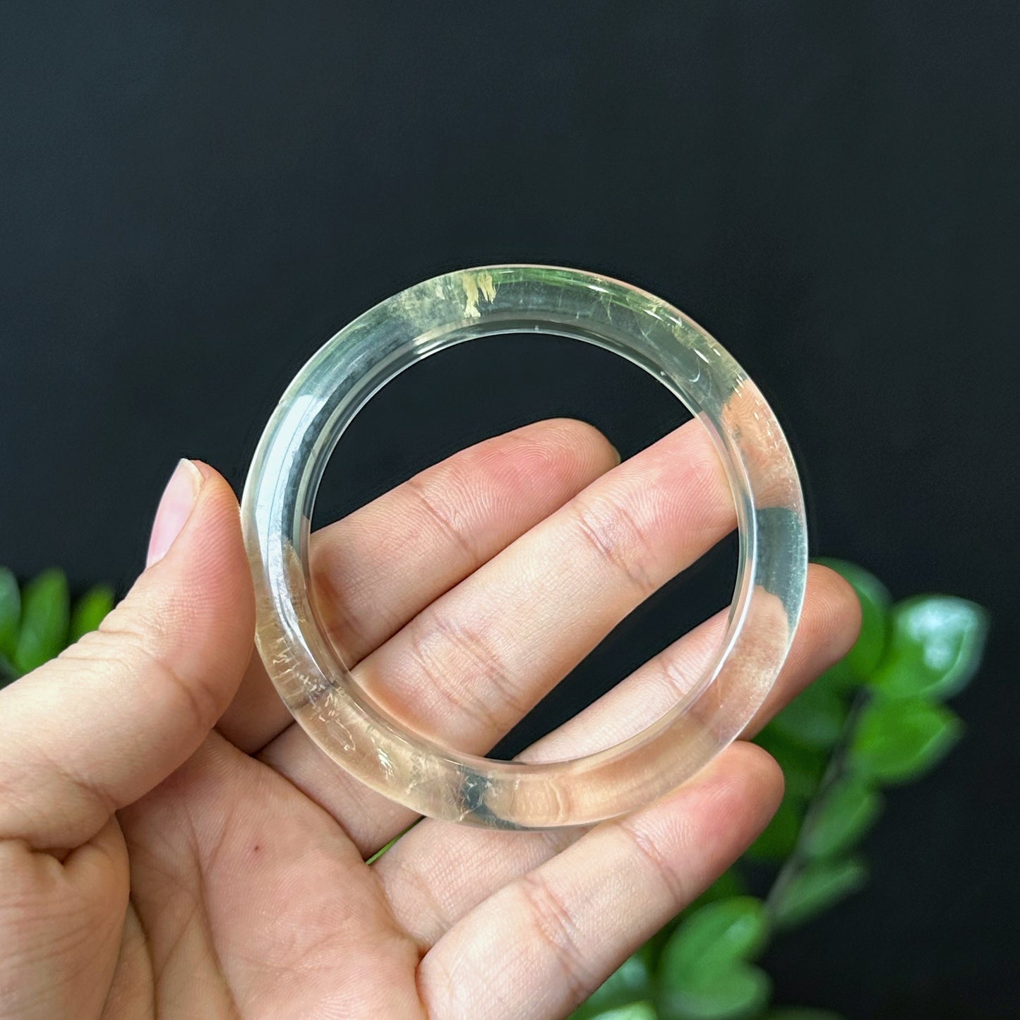 Citrine Bangle Leaf Style Size 53 mm